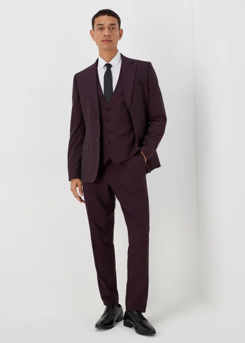 Taylor & Wright Putney Plum Suit Waistcoat - Small Image 4