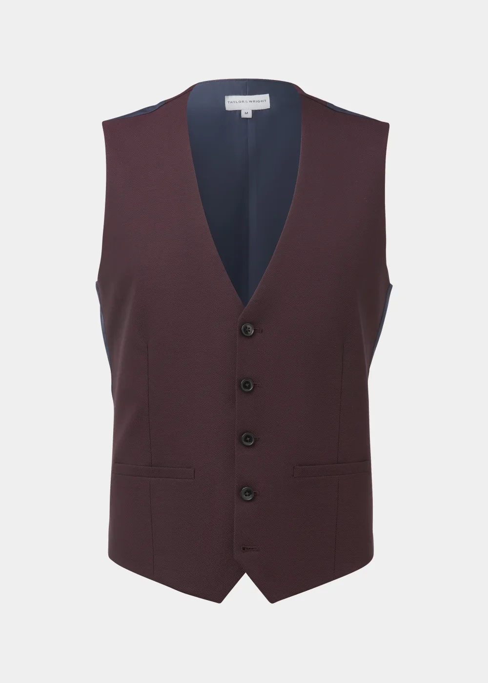 Taylor & Wright Putney Plum Suit Waistcoat - Small Image 5
