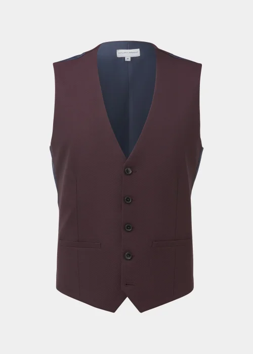 Taylor & Wright Putney Plum Suit Waistcoat - Small Image 5