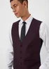 Taylor & Wright Putney Plum Suit Waistcoat - Small Image 3
