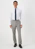 Taylor & Wright Chelsea Stone Check Slim Fit Suit Trousers - 30 Waist Regular Image 1