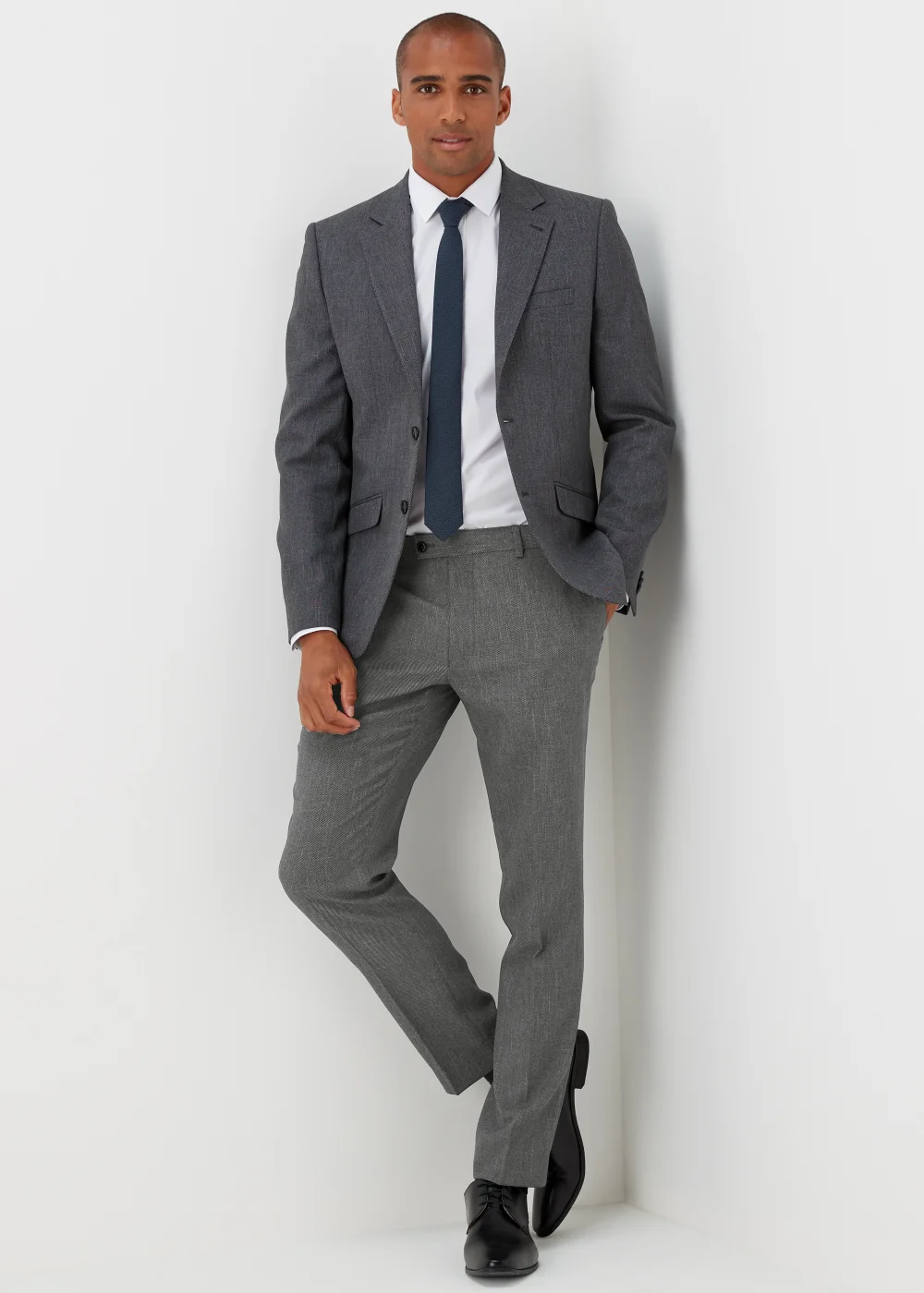 Taylor & Wright Albert Charcoal Slim Fit Suit Trousers - 30 Waist Regular Image 4