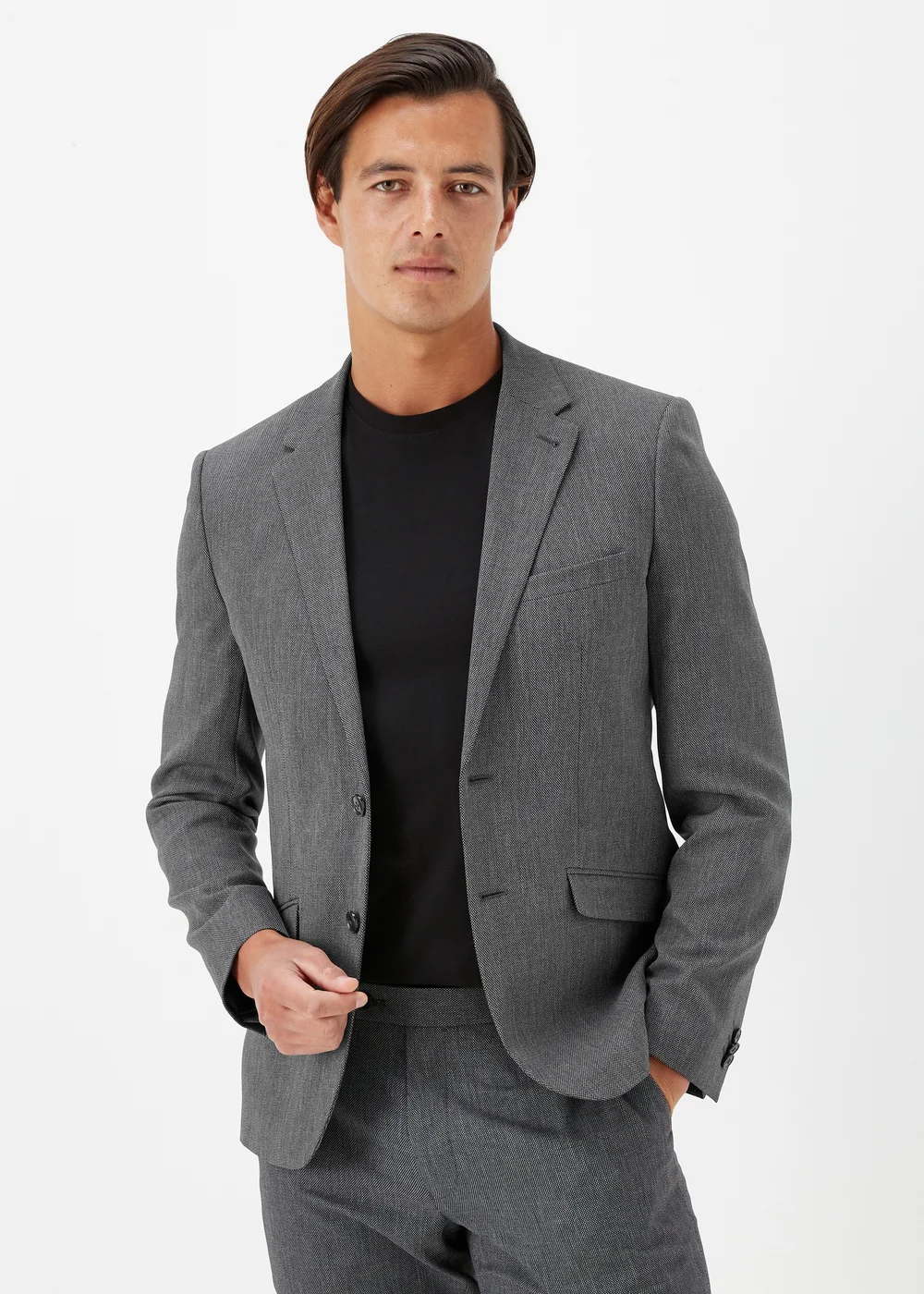 Taylor & Wright Albert Charcoal Skinny Fit Suit Jacket - 36 Chest Regular Image 1