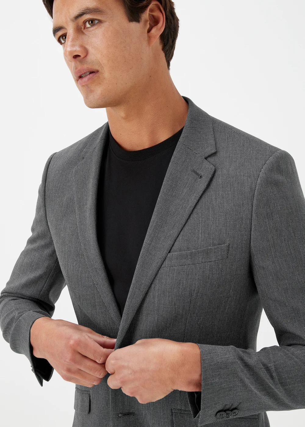 Taylor & Wright Albert Charcoal Skinny Fit Suit Jacket - 36 Chest Regular Image 3