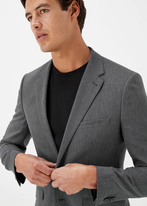 Taylor & Wright Albert Charcoal Skinny Fit Suit Jacket - 36 Chest Regular Image 3