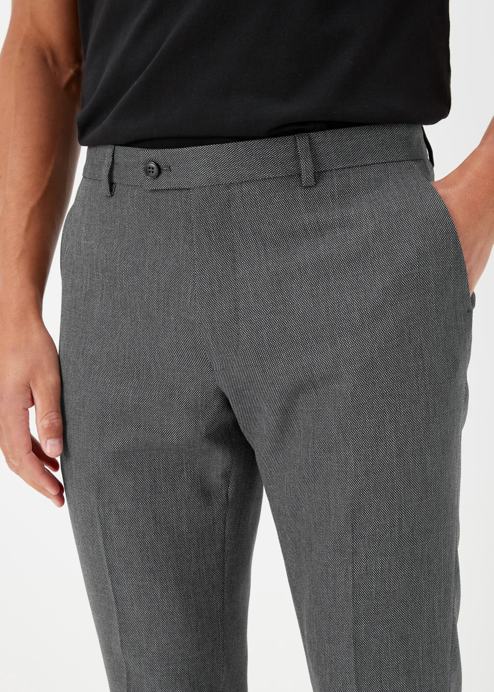 Taylor & Wright Albert Charcoal Skinny Fit Suit Trousers - 30 Waist Regular Image 3