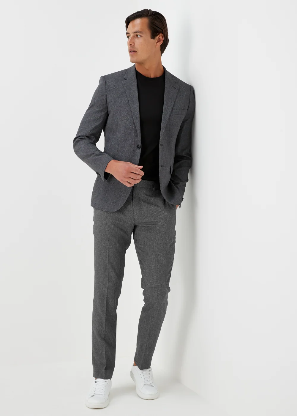 Taylor & Wright Albert Charcoal Skinny Fit Suit Trousers - 30 Waist Regular Image 4