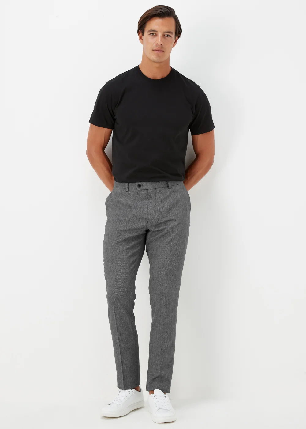 Taylor & Wright Albert Charcoal Skinny Fit Suit Trousers - 30 Waist Regular Image 1