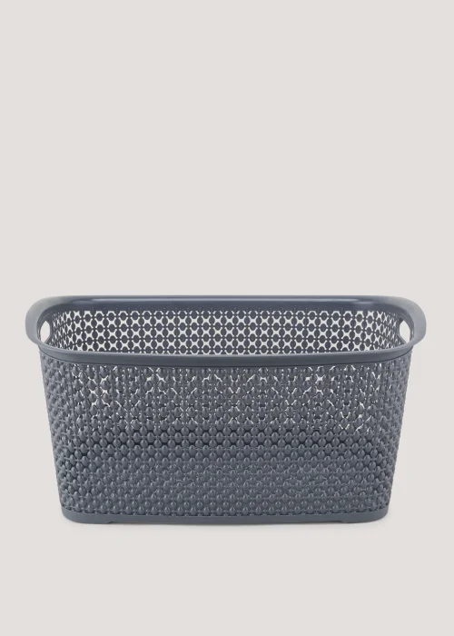 Dark Grey Laundry Basket Image 1