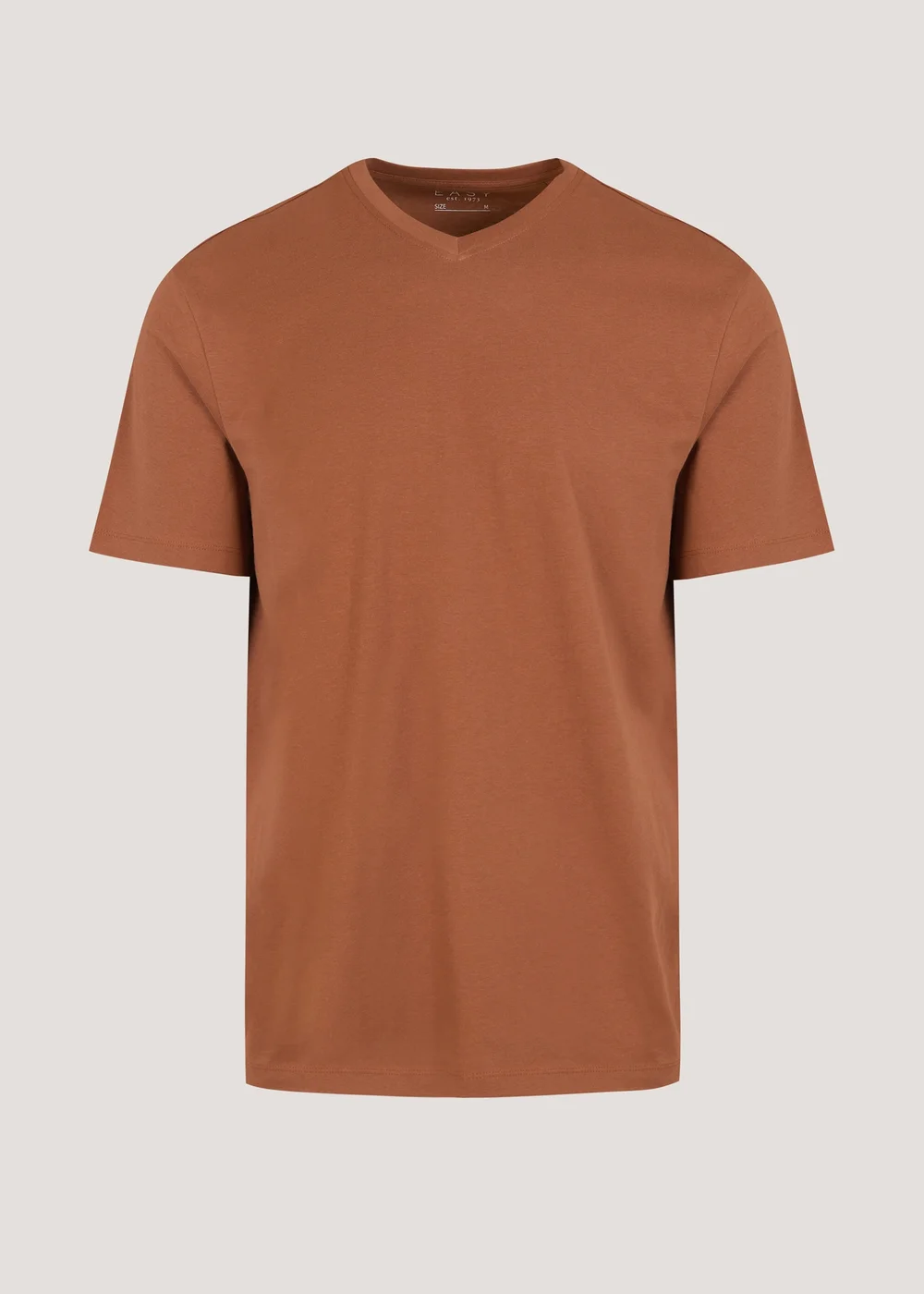 Brown Essential V-Neck T-Shirt - Small Image 5