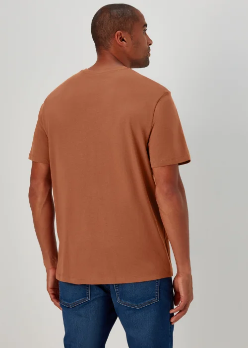 Brown Essential V-Neck T-Shirt - Small Image 2
