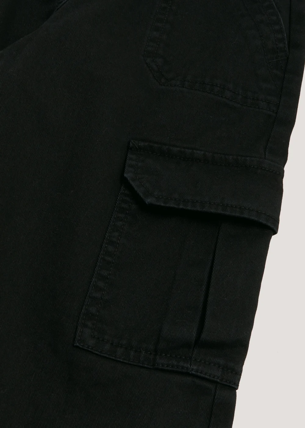 Girls Black Straight Fit Cargo Trousers (4-15yrs) - 8 Yrs Image 2