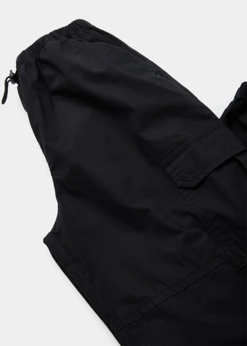 Girls Black Brushed Parachute Trousers (7-15yrs) - Age 7 Years Image 2