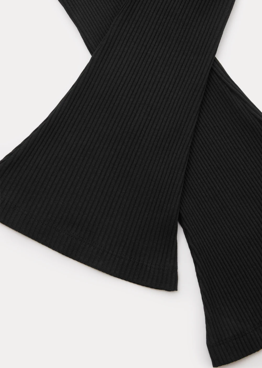 Girls Black Ribbed Flared Leggings (4-15yrs) - 8 Yrs Image 2