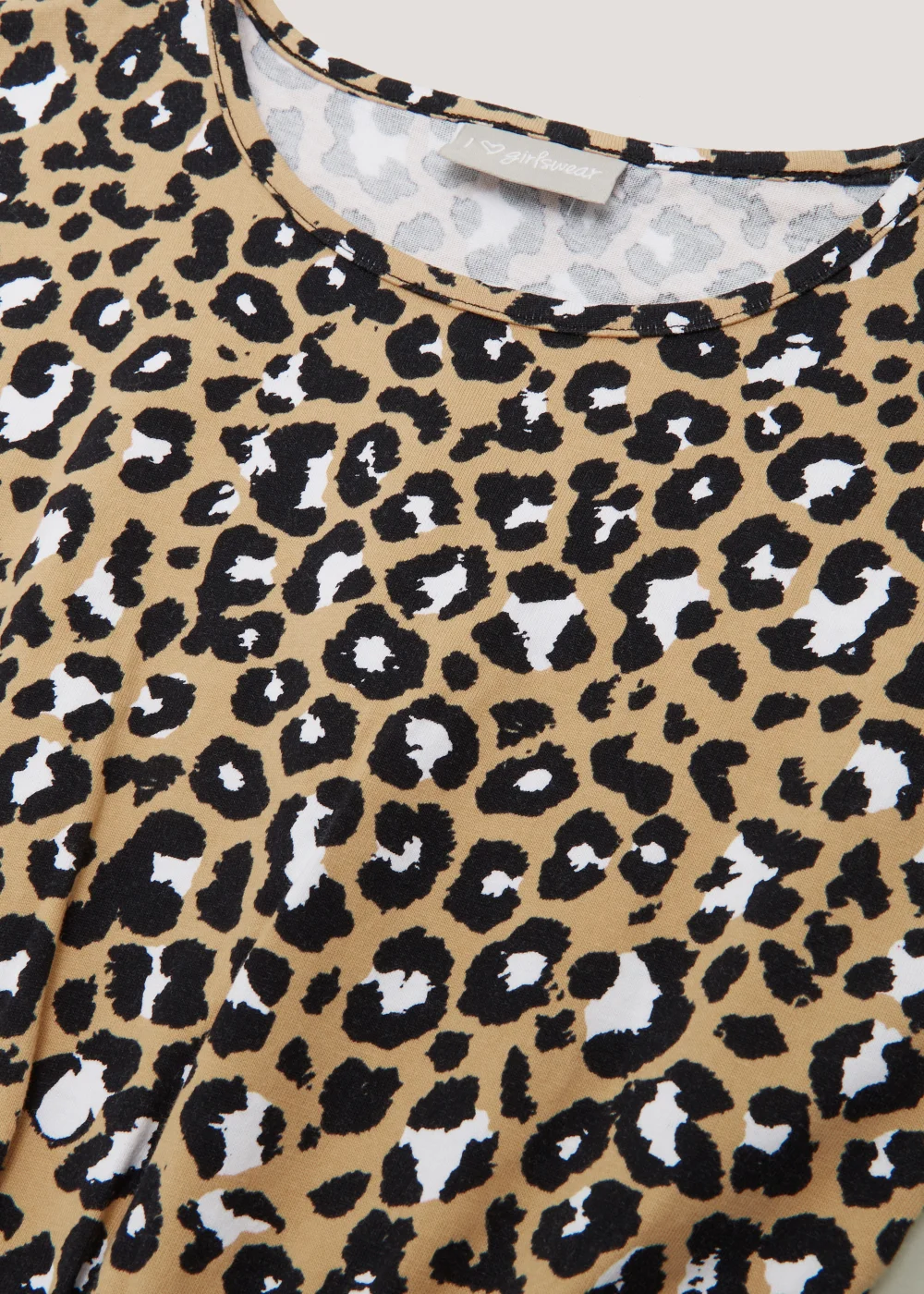 Girls Brown Leopard Print Dress (4-13yrs) - 7 Yrs Image 2