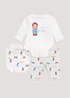 Baby 3 Piece White Paddington Bear Set (Newborn-12mths) - Newborn Image 1