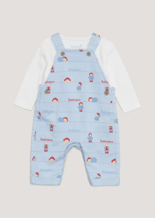 Baby Blue Paddington Bear T-Shirt & Dungarees Set (Newborn-12mths) - 0-3 months Image 1