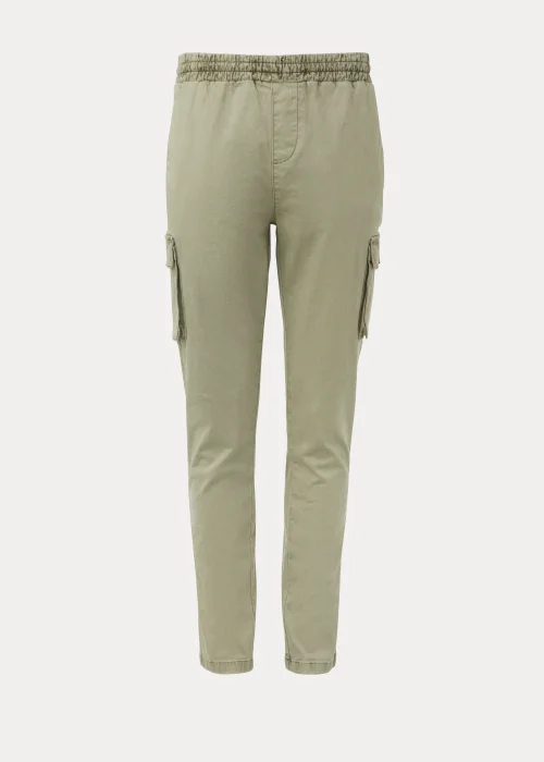 Sage Dyed Slim Fit Cargo Trousers - Extra small Image 5