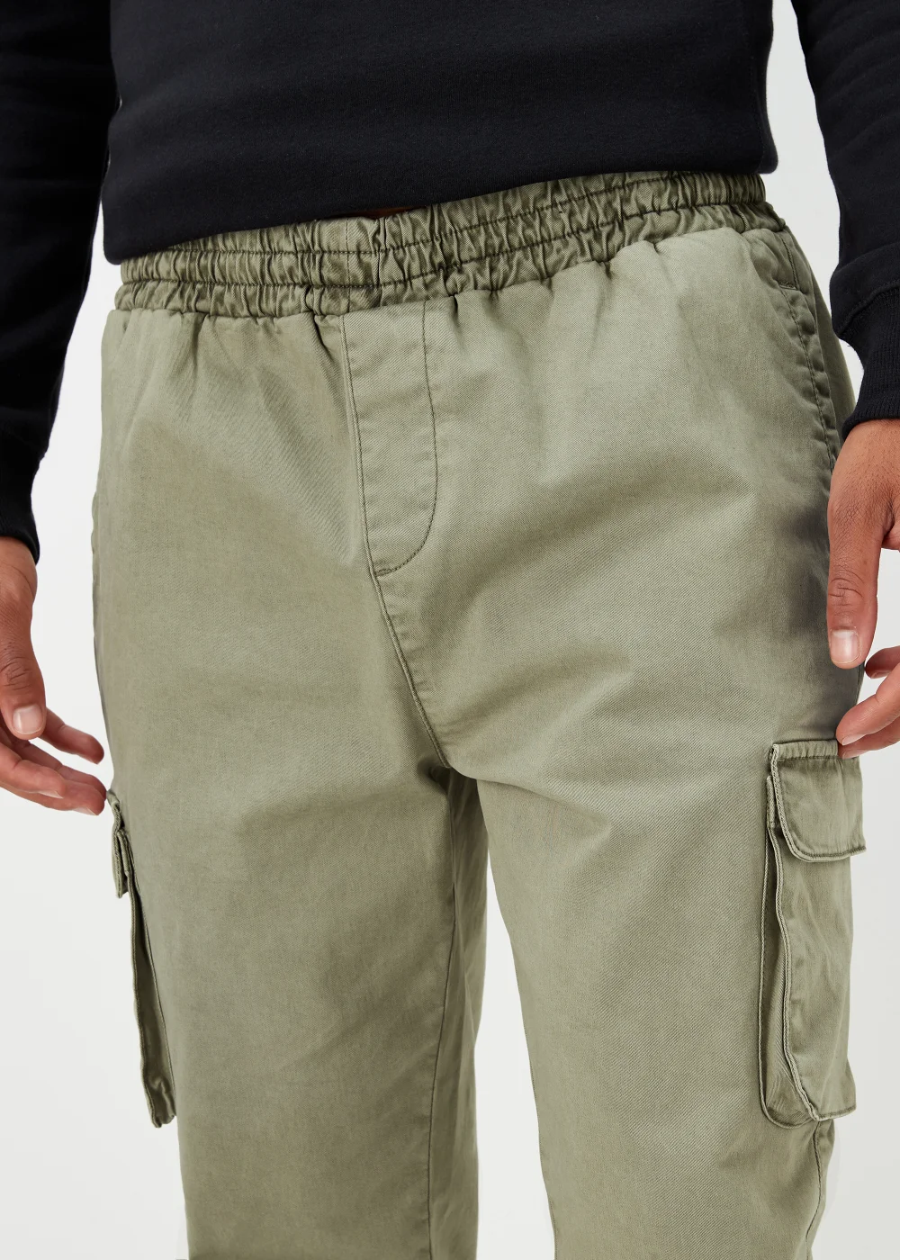 Sage Dyed Slim Fit Cargo Trousers - Extra small Image 3