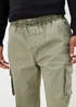 Sage Dyed Slim Fit Cargo Trousers - Extra small Image 3
