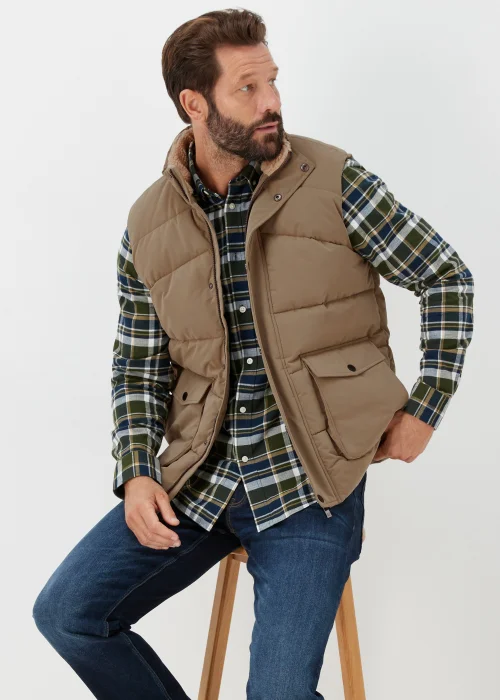 Lincoln Stone Teddy Fleece Lined Gilet - S Image 4