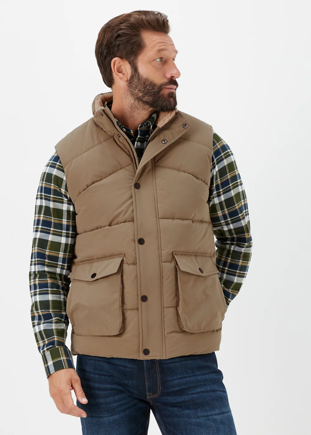 Lincoln Stone Teddy Fleece Lined Gilet - S Image 1
