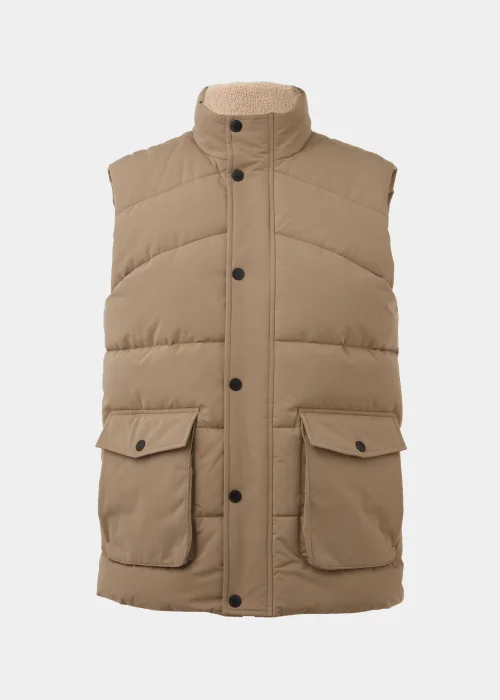 Lincoln Stone Teddy Fleece Lined Gilet - S Image 5