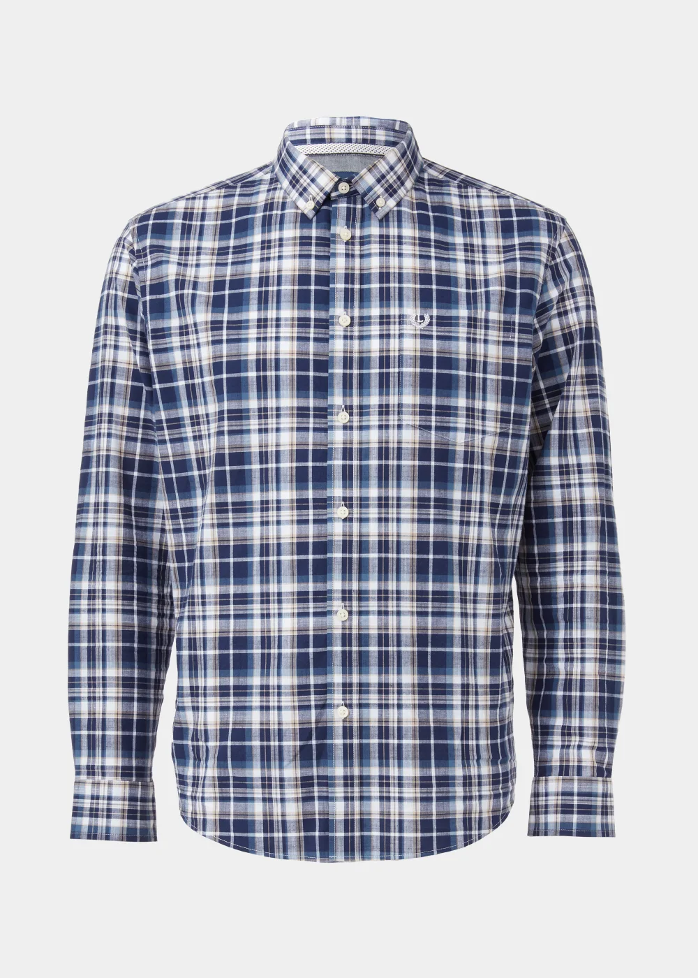 Lincoln Navy Check Long Sleeve Shirt - S Image 5