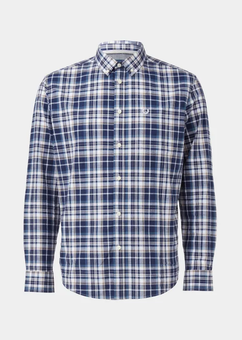 Lincoln Navy Check Long Sleeve Shirt - S Image 5