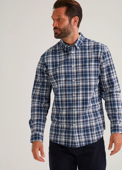 Lincoln Navy Check Long Sleeve Shirt - S Image 4