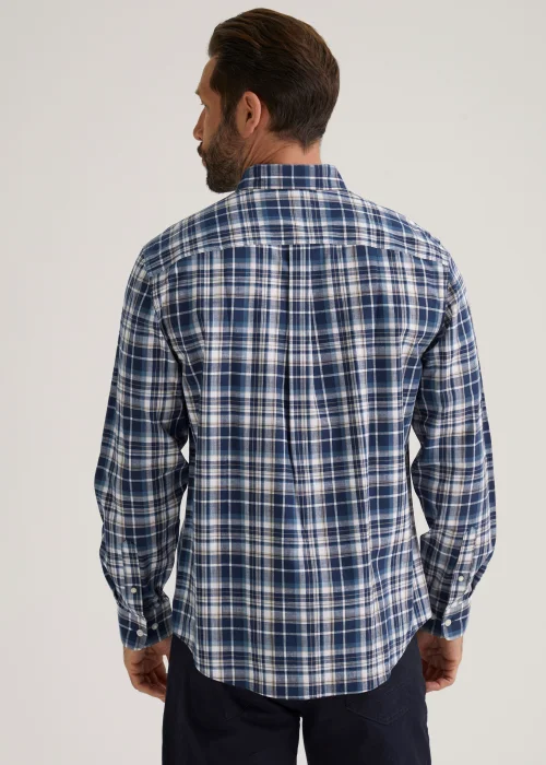 Lincoln Navy Check Long Sleeve Shirt - S Image 2