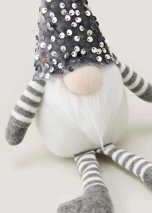 Silver Dangly Leg Christmas Gonk (13cm x 7.5cm x 24cm) Image 2