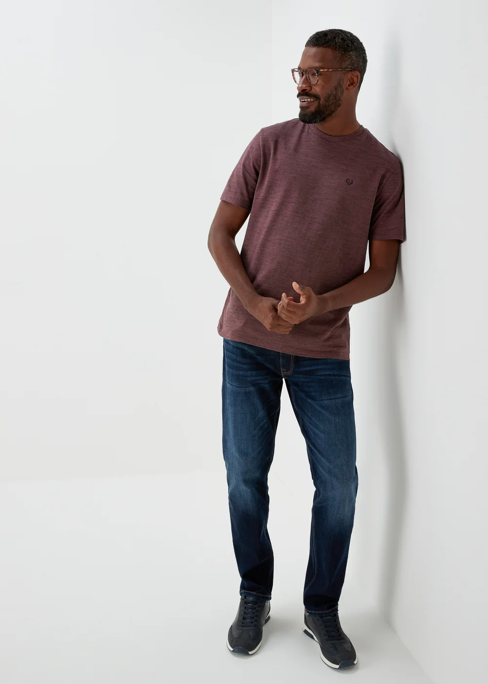 Lincoln Burgundy Space Dye T-Shirt - S Image 4