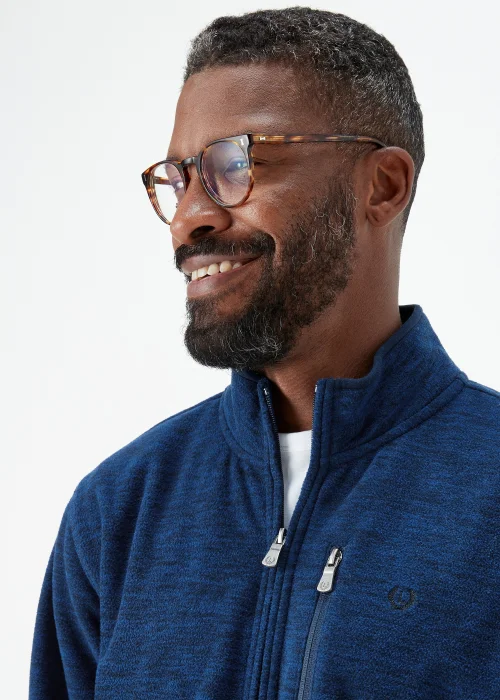 Lincoln Cobalt Blue Zip Up Fleece Jacket - S Image 3