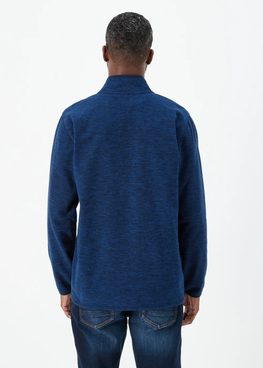 Lincoln Cobalt Blue Zip Up Fleece Jacket - S Image 2