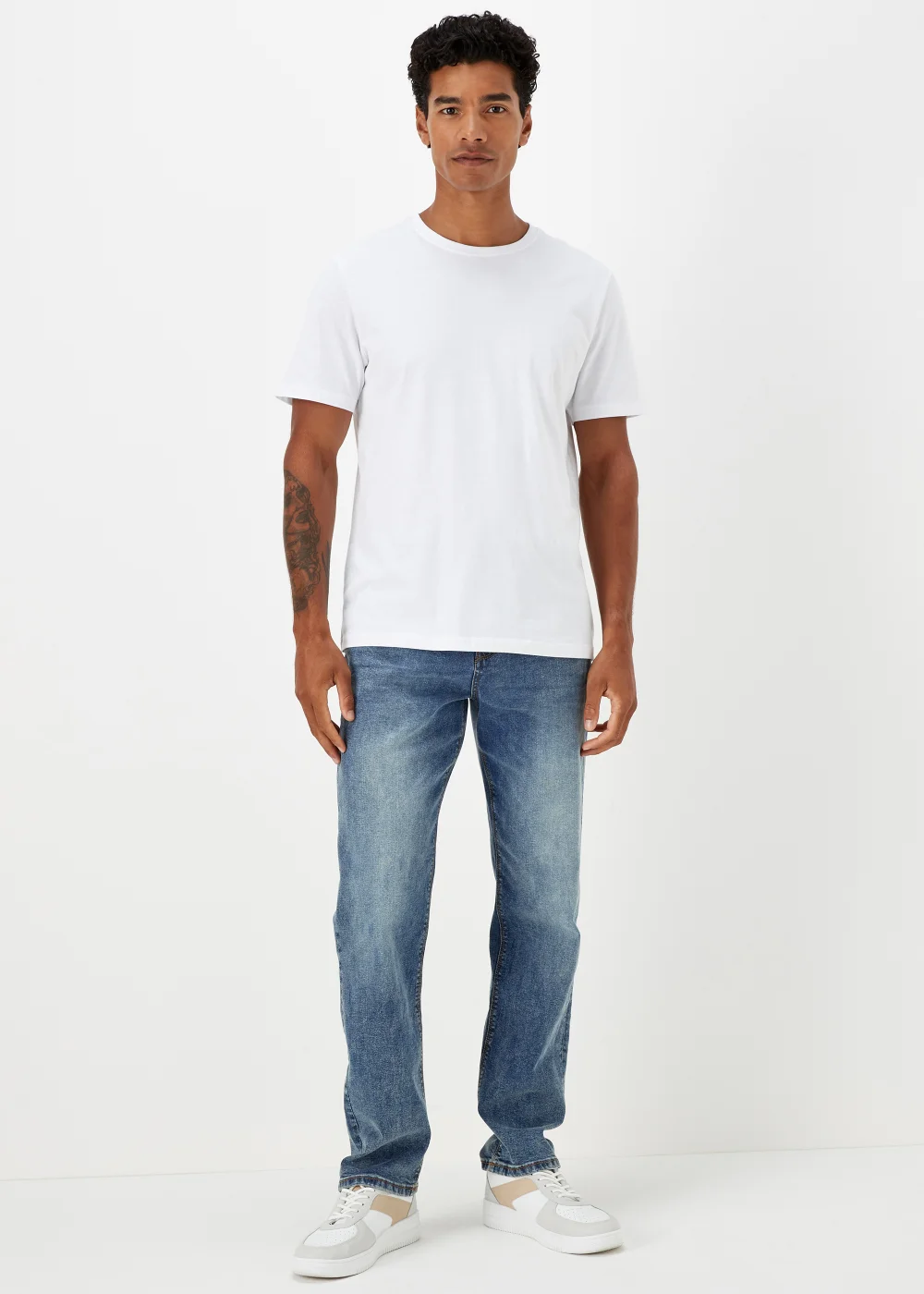 Mid Wash Straight Fit Jeans - 30 R Image 1