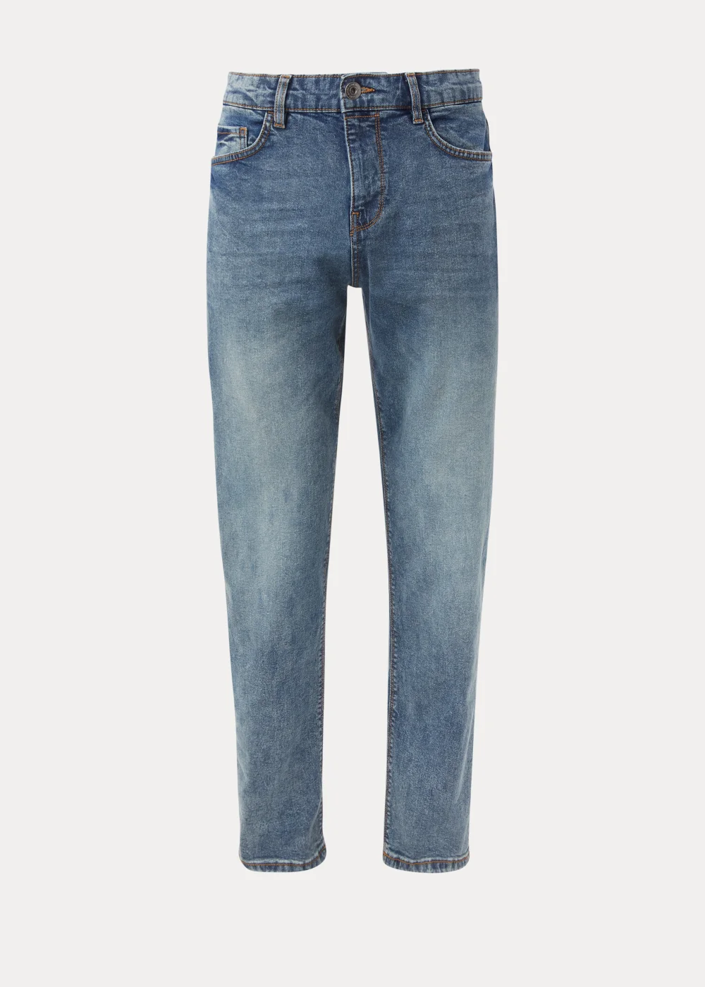 Mid Wash Straight Fit Jeans - 30 R Image 5