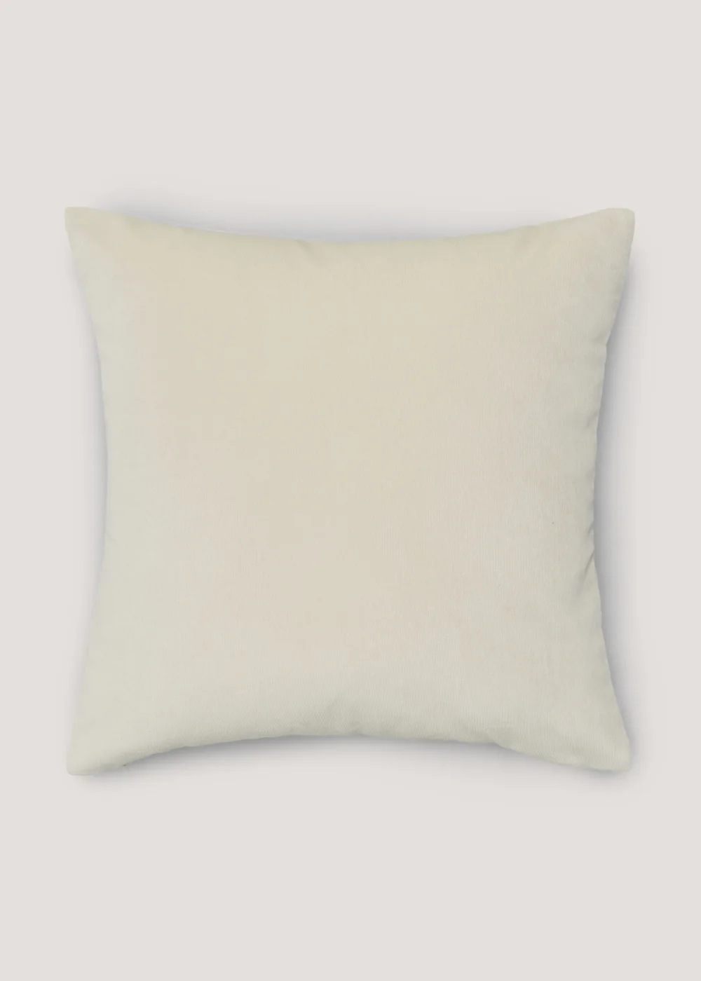 Cream Soft Velour Cushion (43cm x 43cm) Image 1