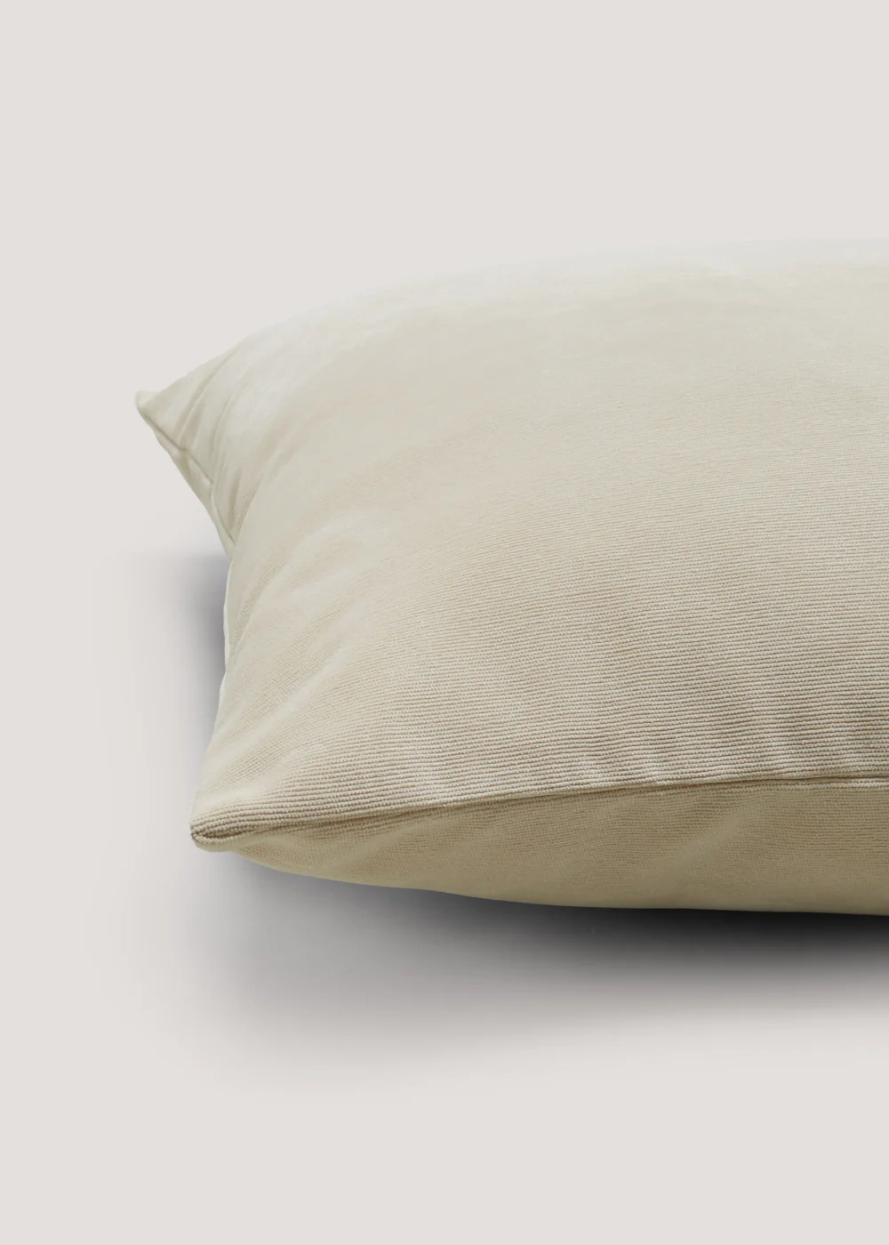 Cream Soft Velour Cushion (43cm x 43cm) Image 2