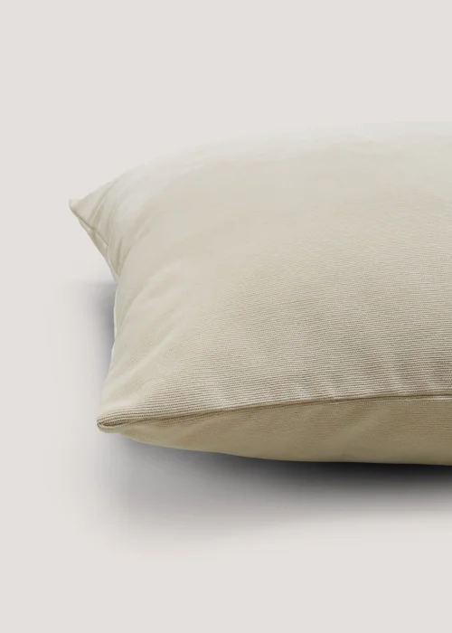 Cream Soft Velour Cushion (43cm x 43cm) Image 2