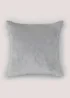 Grey Soft Velour Cushion Image 1