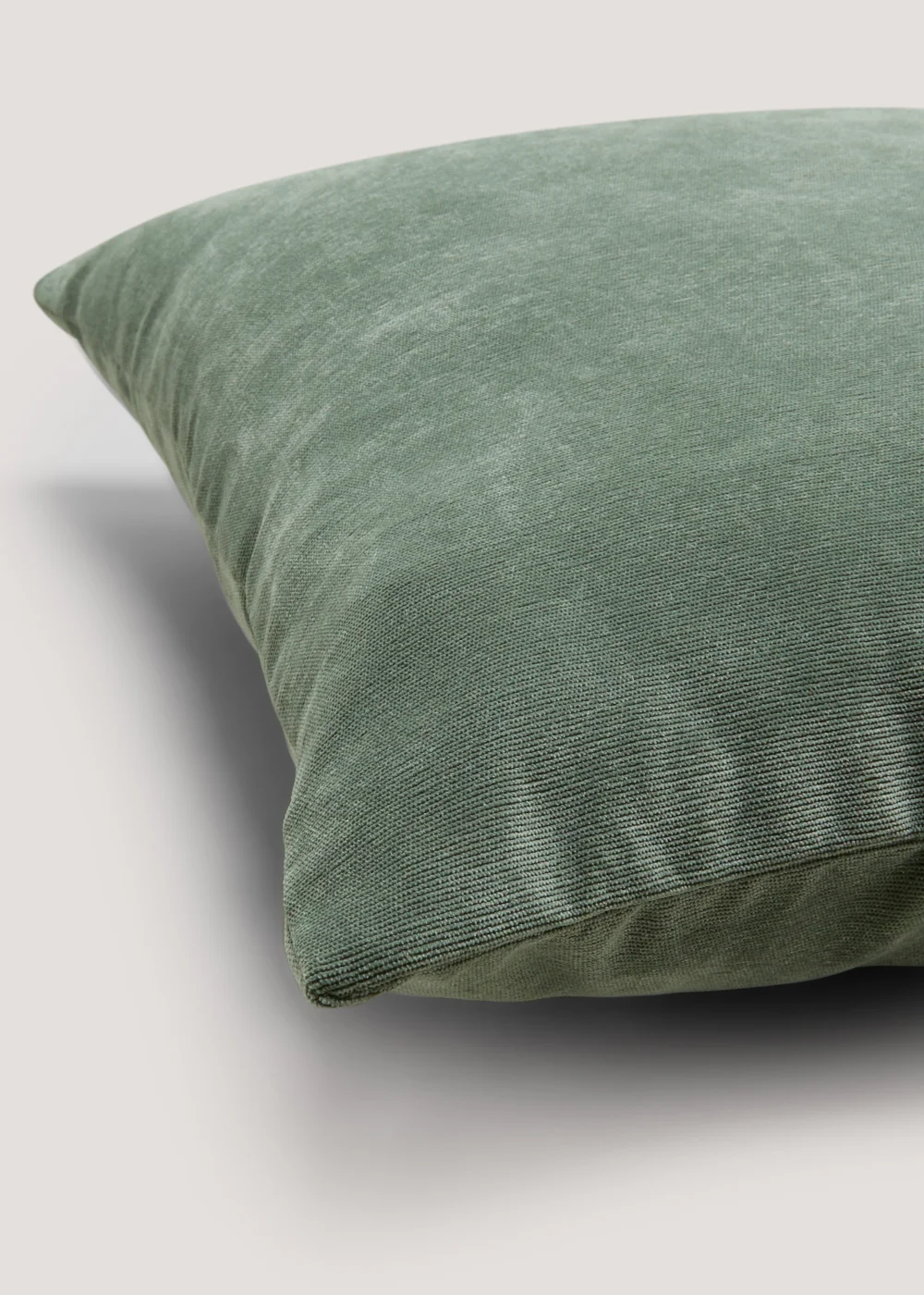 Green Soft Velour Cushion (43cm x 43cm) Image 2