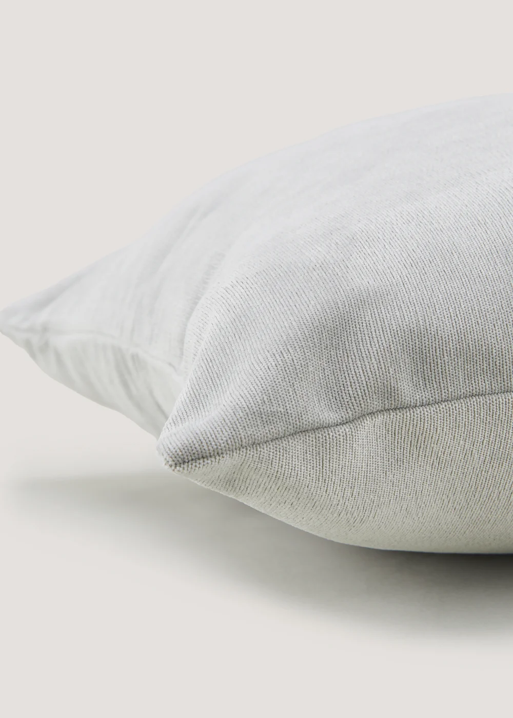Grey Large Soft Velour Cushion Image 2