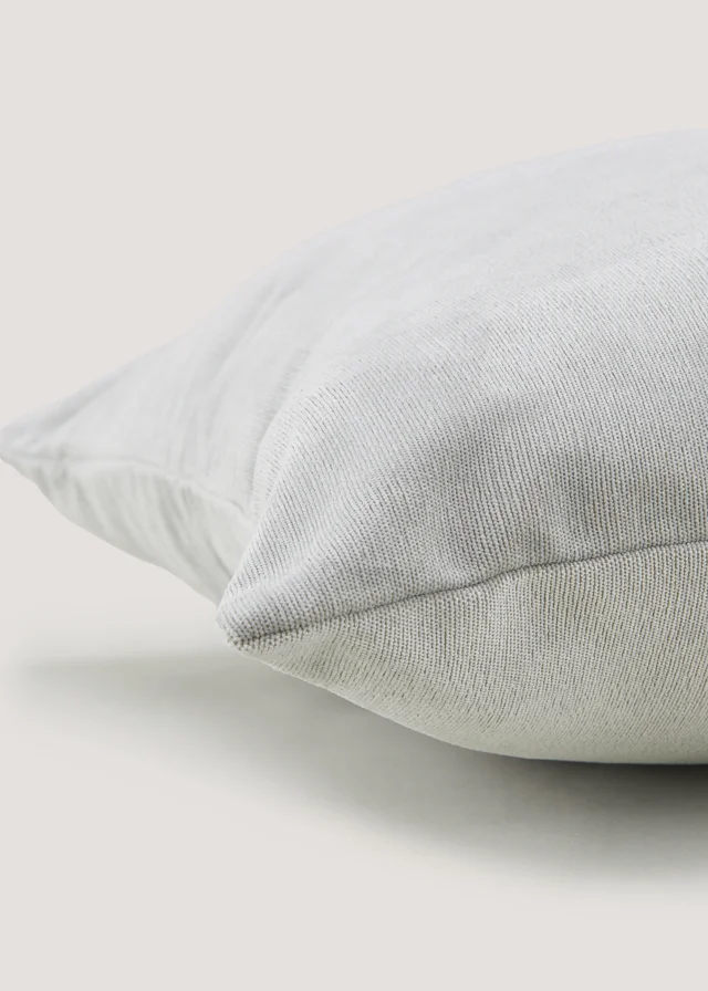 Grey Large Soft Velour Cushion