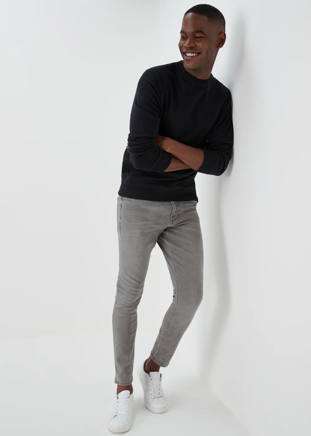 Grey Skinny Fit Jeans - 30 Waist Regular Image 4