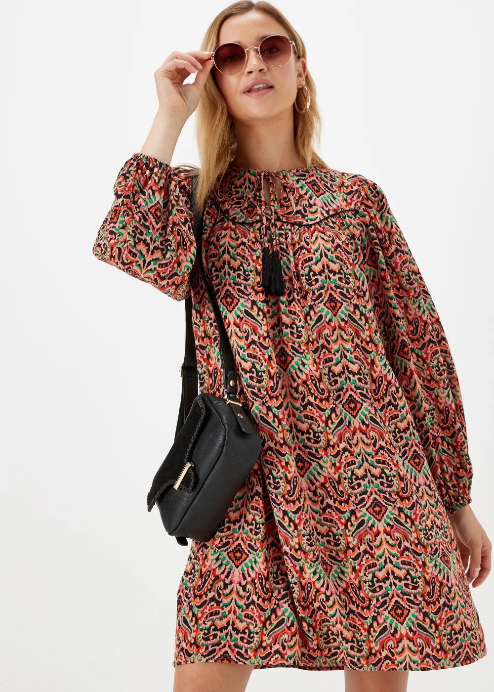 Orange Aztec Mini Dress - 8 Image 4