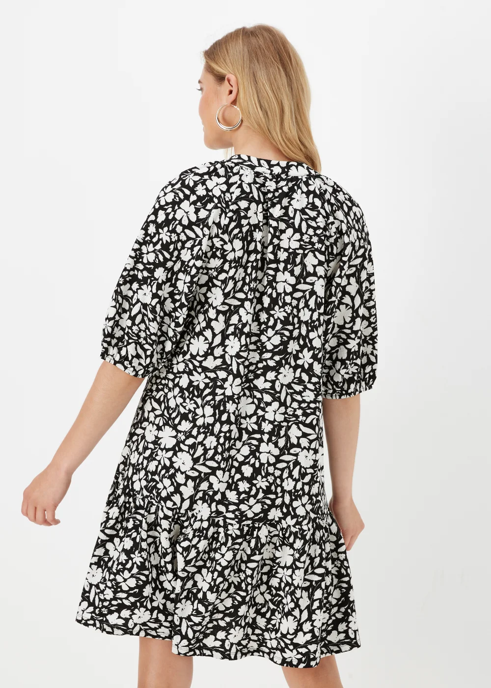 Cream Paisley Print Crinkle Jersey Mini Dress - 8 Image 2