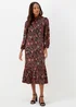 Mutlicoloured Ikat Print Midi Dress - 8 Image 1