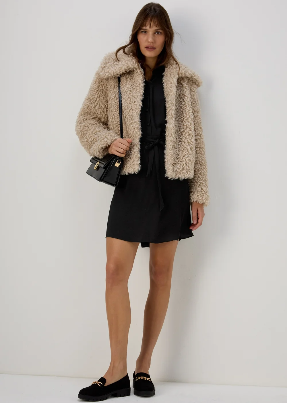 Black Mini Shirt Dress - 8 Image 4
