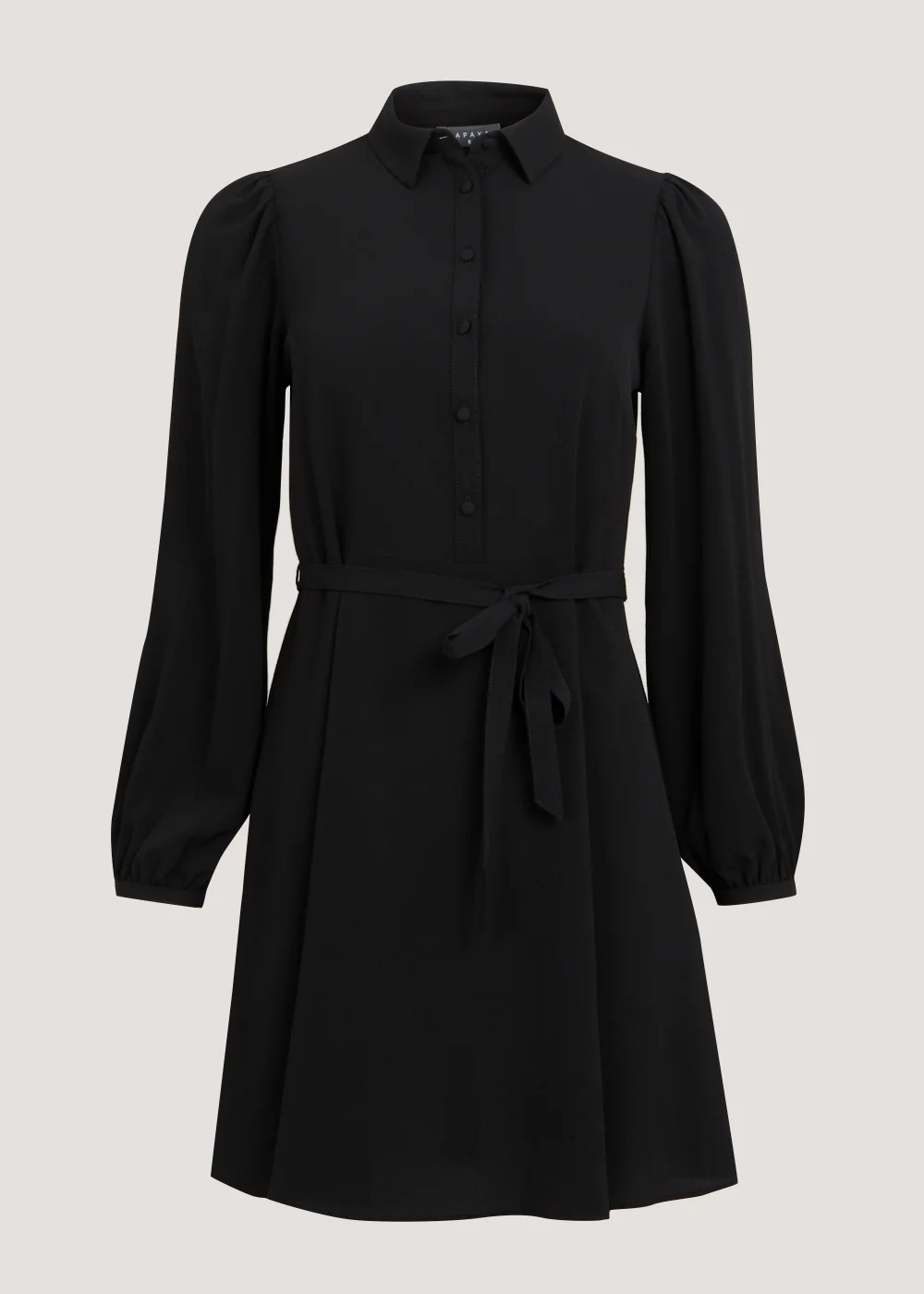 Black Mini Shirt Dress - 8 Image 5
